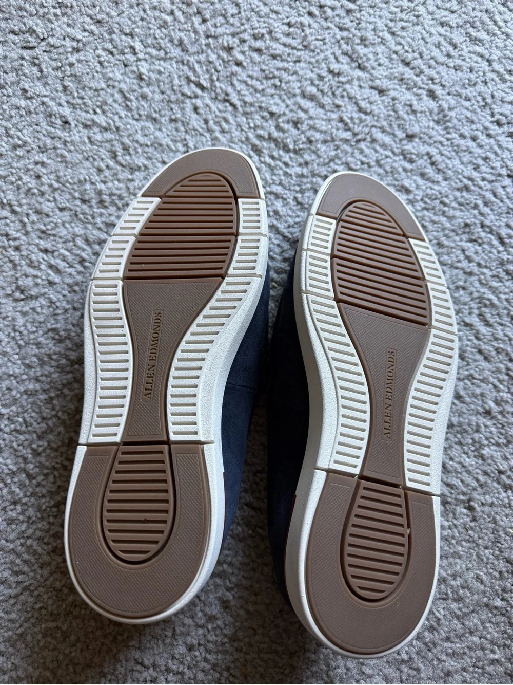 Allen Edmonds Navy Suede Slip-On Loafers